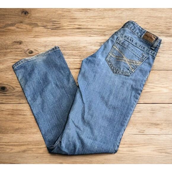 Vintage Y2K Aeropostale Chelsea Skinny Bootcut Jeans Sz 3/4 Short 29" Inseam - Picture 1 of 7